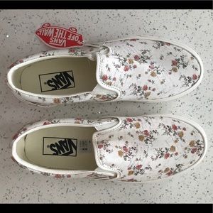 Floral Vans slip-ons NWT
